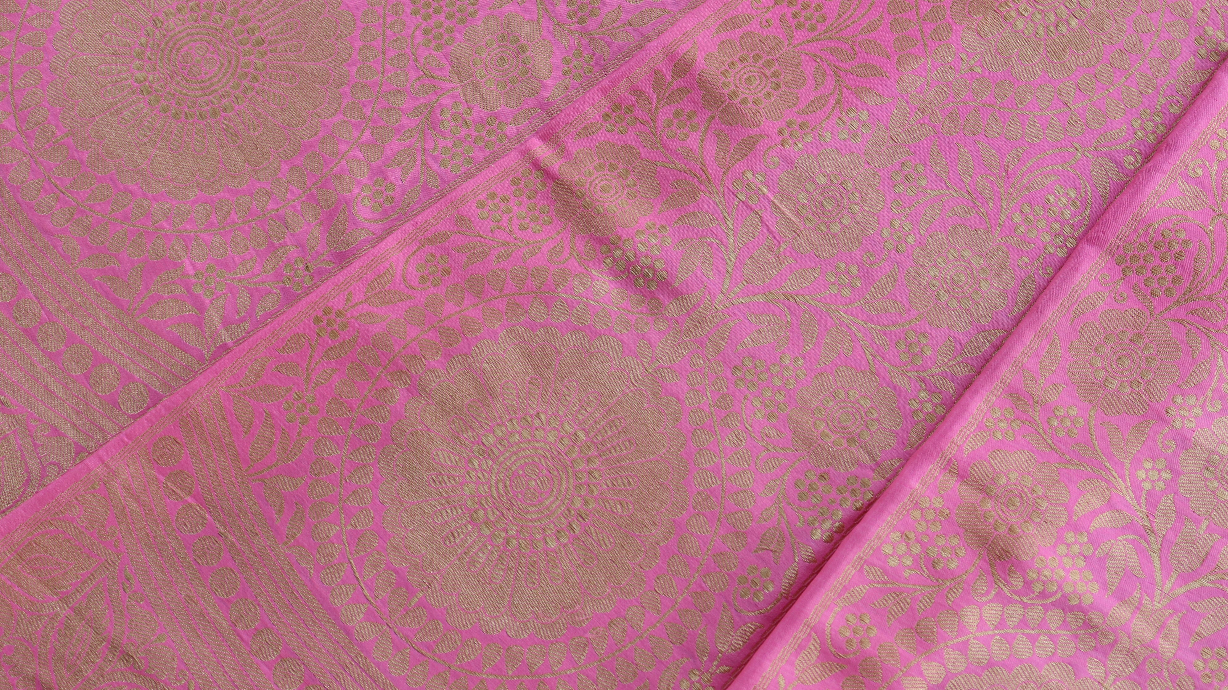 Handloom, Banarasi Handloom Saree, Alfi Saree, Tilfi Saree, Tilfi Saree Banaras, Tilfi, Banarasi Bunkar, Banarasi Bridal Wear, BridalWear, Banarasi Handloom Banarasi Soft Pink Cutwork Pure Silk Handloom Banarasi Lehenga Banarasi Saree