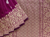 Handloom, Banarasi Handloom Saree, Alfi Saree, Tilfi Saree, Tilfi Saree Banaras, Tilfi, Banarasi Bunkar, Banarasi Bridal Wear, BridalWear, Banarasi Handloom Banarasi Rich Purple Sona Roopa Pure Silk Handloom Banarasi Saree Banarasi Saree