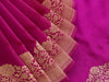 Handloom, Banarasi Handloom Saree, Alfi Saree, Tilfi Saree, Tilfi Saree Banaras, Tilfi, Banarasi Bunkar, Banarasi Bridal Wear, BridalWear, Banarasi Handloom Banarasi Magenta Kuniya Pure Silk Handloom Banarasi Saree Banarasi Saree